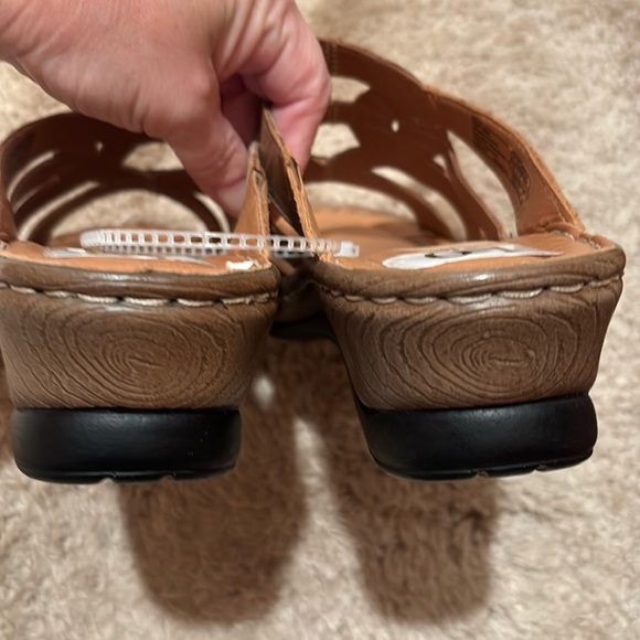 NWT JOSEF SEIBEL SANDALS SHOES SLIP ON 41 10 tan - Picture 6 of 11